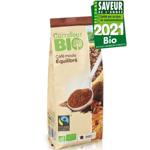 Café Moulu Equilibré Pur Arabica Filtre FairTrade Bio Carrefour