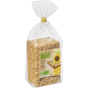 Crackers d'Epeautre et 3 Graines Bio Carrefour 