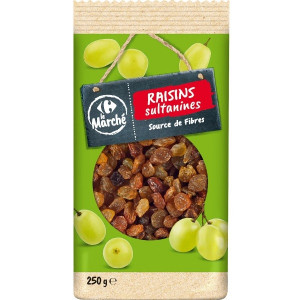 Raisins Sultanines Secs Moelleux Carrefour