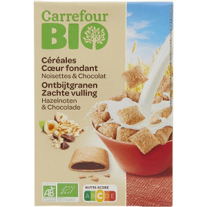 Céréales Coeur Fondant Noisettes Chocolat Bio Carrefour