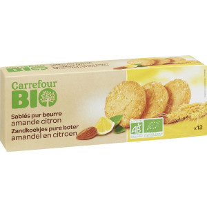 Sablés Amande Citron Bio Carrefour