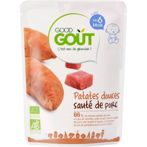 Patate Douce et Sauté de Porc Bio Dès 6 Mois Good Gout 