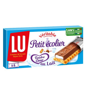 Biscuits Barre Nappés de Chocolat au Lait Pocket Tendre Coeur Petit Ecolier