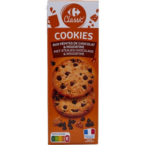 Cookies Nougatine et Pépites de Chocolat Carrefour