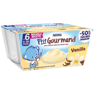 Dessert Vanille P'tit Gourmand Dès 6 Mois Nestlé