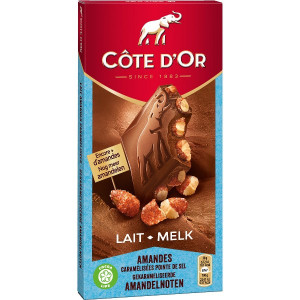 Chocolat au Lait aux Amandes Caramélisées et Pointe de Sel Côte d'Or