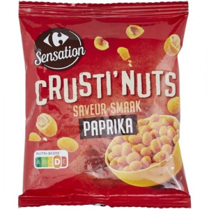 Cacahuètes Enrobées de Paprika Crusti Nuts Carrefour