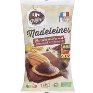 Madeleines Marbrés au Chocolat Pocket Carrefour
