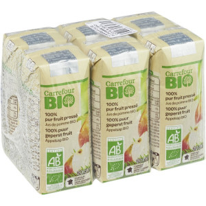 Pur Jus de Pomme Sans Sucres Ajoutés Bio Carrefour
