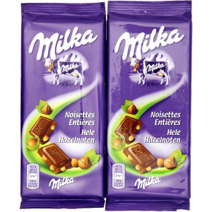 Chocolat au Lait et aux Noisettes Entières Milka