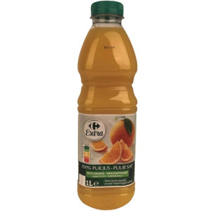 Pur Jus d'Orange Sans Pulpe Sans Sucres Ajoutés Carrefour