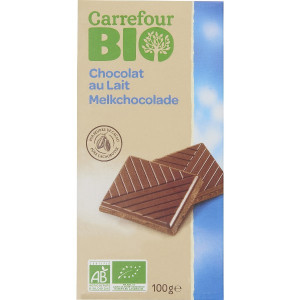 Chocolat au Lait Bio Carrefour