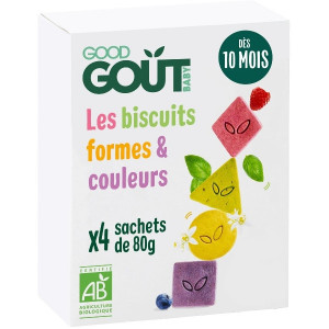 Biscuits Formes et Couleurs Pocket Dès 10 Mois Good Gout 