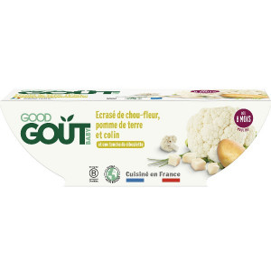 Ecrasé de Chou-Fleur Pomme de Terre et Colin d'Alaska Bio Dès 10 Mois Good Gout 