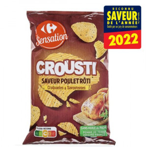 Chips Ondulées au Poulet Rôti Carrefour