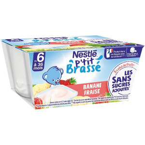 Fromage Blanc Banane Fraise Sans Sucres Ajoutés Dès 6 Mois Nestlé