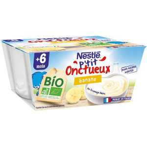 Fromage Blanc Banane Petit Onctueux Bio Dès 6 Mois Nestlé