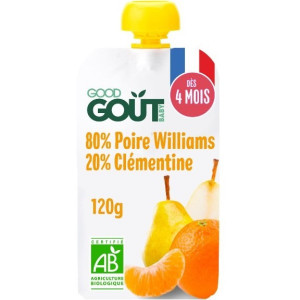 Poire Williams et Clémentine Bio Dès 4 Mois Good Gout 