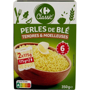 Perles de Blé Tendre Sachets Cuisson Rapide 6mns Carrefour