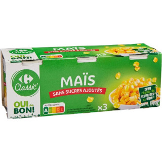Mais Doux en Grains Sans Sucres Ajoutés Carrefour