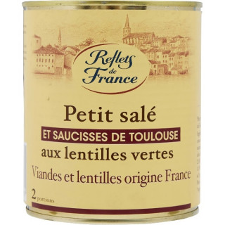 Petit Salé Saucisse de Toulouse & Lentilles Vertes Reflets de France