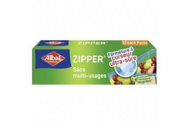 Sacs Congélation Zip Petite Taille 1 Litre 20x15cm Albal