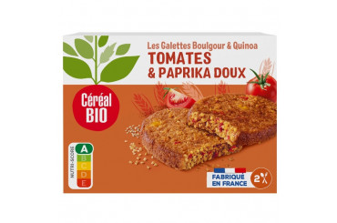 Galettes Quinoa et Boulghour à la Tomate Paprika Doux Bio Céréal Bio 