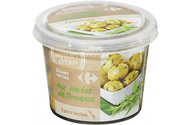 Olives Vertes aux Herbes de Provence Carrefour