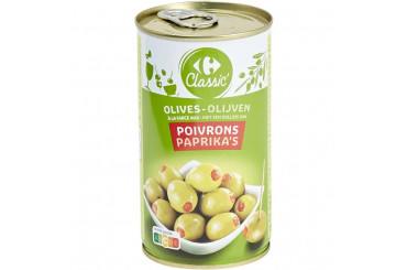 Olives Vertes Farcies aux Poivrons Rouges Carrefour