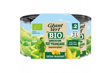 Mais Doux en Grains Sans Sucres Ajoutés Bio Géant Vert France