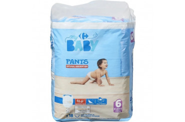 Couches Culottes Taille 6 16kgs et + Optimal Absorption Carrefour Baby