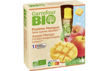 Purée de Pomme et Mangue Sans Sucres Ajoutés Bio Carrefour
