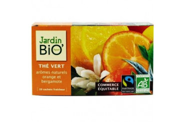Thé Vert Orange et Bergamote Bio Jardin Bio