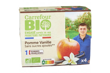Compote de Pomme et Vanille Bio Carrefour