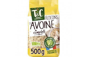 Céréales Flocons d'Avoine Complets Nature Bio Terres et Céréales