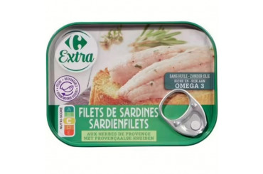 Filets de Sardines Marinées Herbes de Provence Carrefour