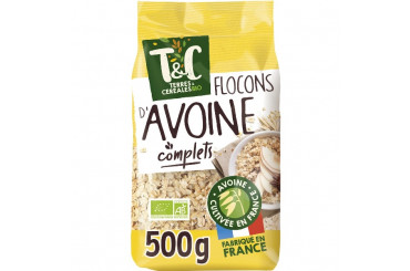 Céréales Flocons d'Avoine Complets Nature Bio Terres et Céréales