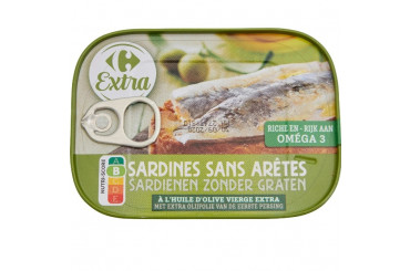 Sardines à l'Huile d'Olive Vierge Extra Carrefour
