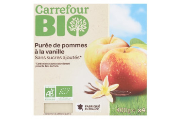 Compote de Pomme et Vanille Bio Carrefour