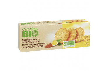 Sablés Amande Citron Bio Carrefour