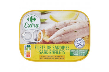 Filets de Sardines au Citron et Basilic Carrefour