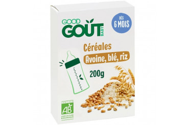 Céréales Avoine Blé et Riz Bio Dès 6 Mois Good Gout 