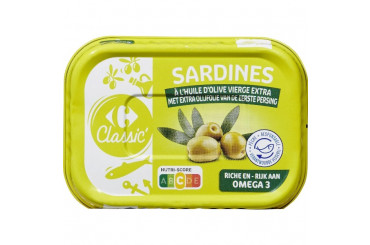 Sardines à l'Huile d'Olive Vierge Extra Carrefour