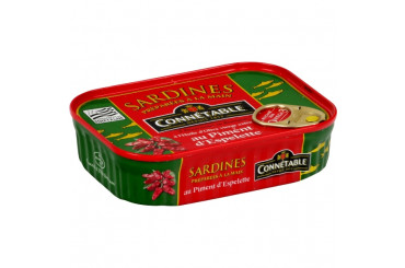 Sardines à l'Huile d'Olive et Piment d'Espelette Connétable