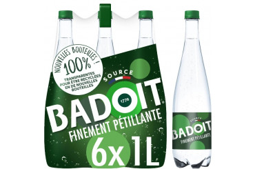 Eau Minérale Naturelle Gazeuse Badoit Verte