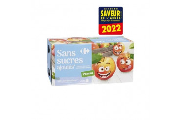 Compote de Pomme Sans Sucres Ajoutés Carrefour