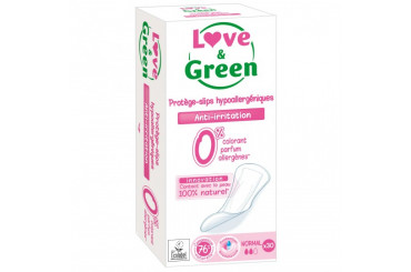 Protège-Slips Hypoallergéniques Normal Ailettes Eco Love&Green