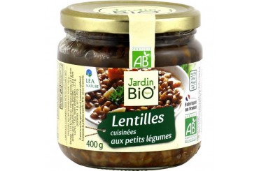 Lentilles Vertes aux Petits Légumes Bio Jardin Bio