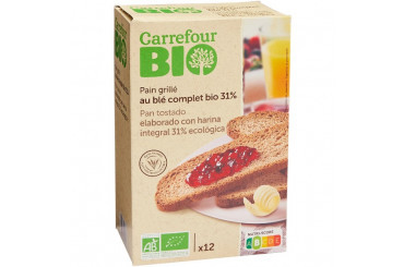 Pain Grillé au Blé Complet Bio Carrefour