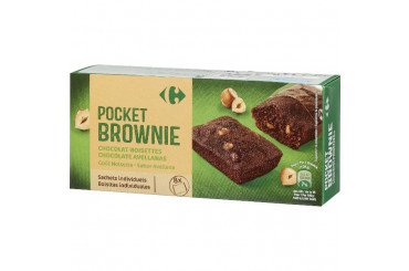 Brownies au Chocolat et Pépites de Noisette Pocket Carrefour